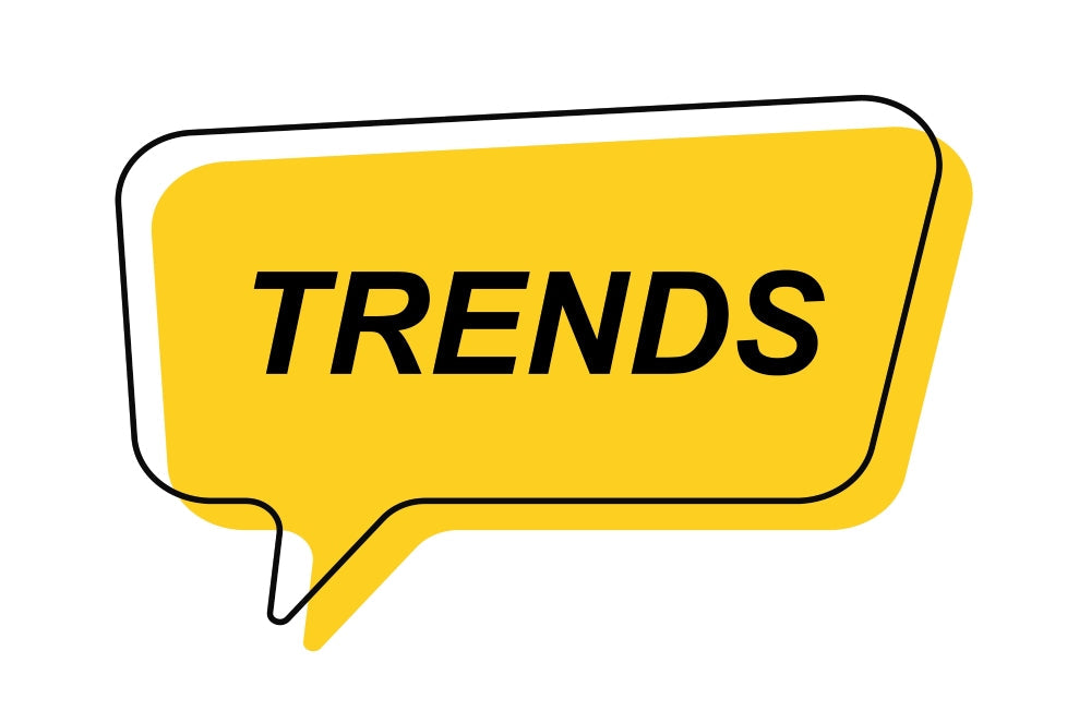 Speech bubble showing the word TRENDS