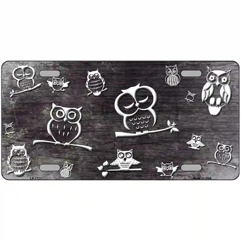 Owl Print License Plates