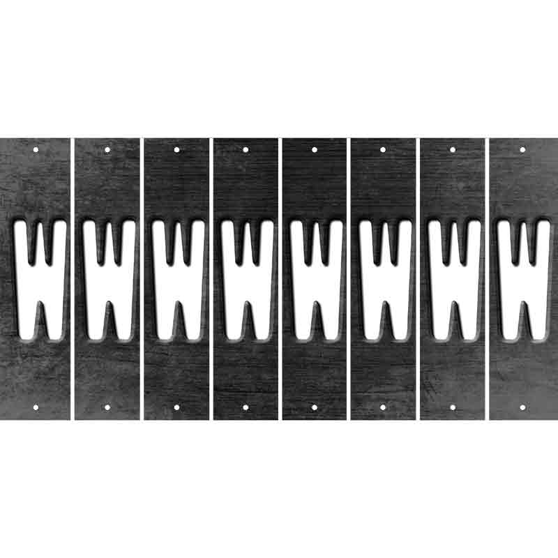 Black Oil Rubbed Cut Fun Strips (Set of 8) X