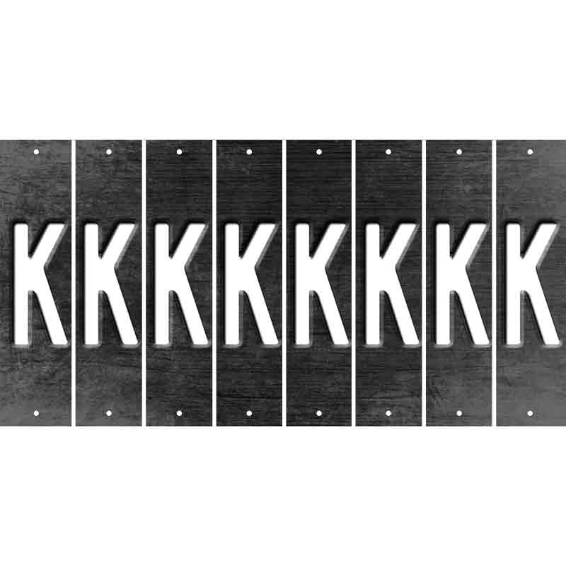 Black Oil Rubbed Cut Fun Strips (Set of 8) L