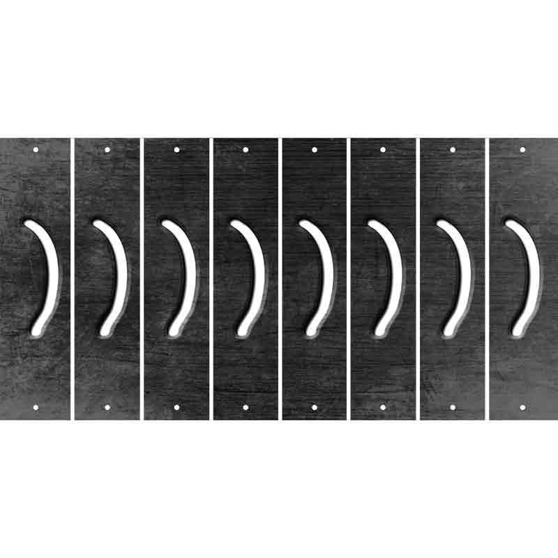 Black Oil Rubbed Cut Fun Strips (Set of 8) 2ND AMENDMENT