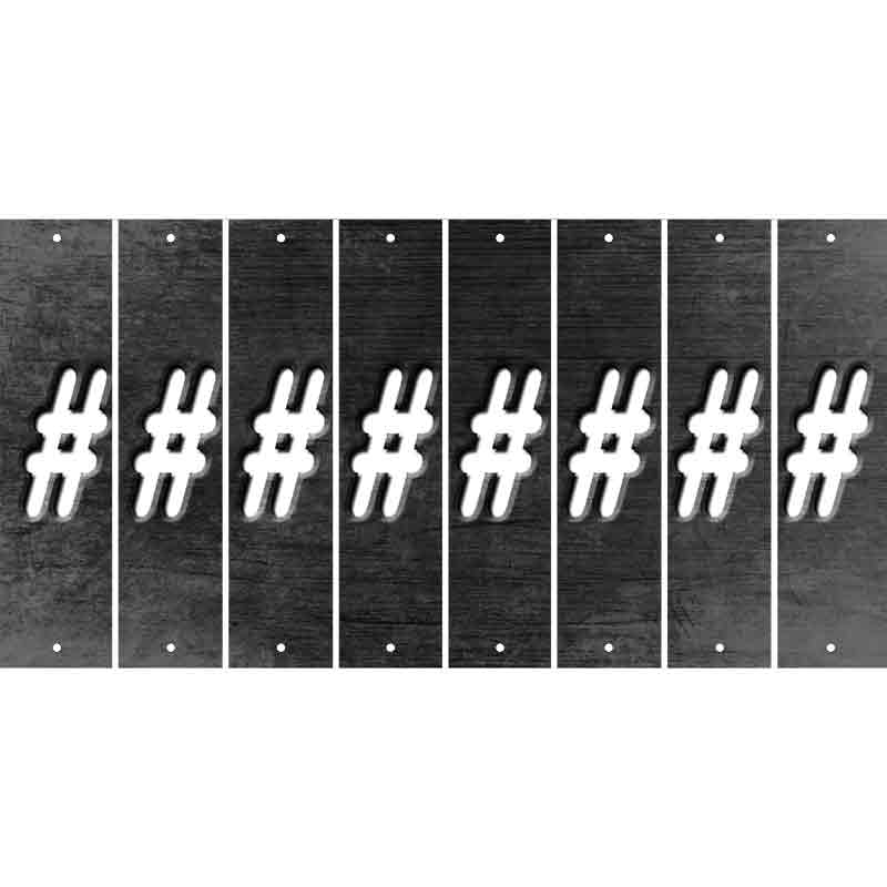 Black Oil Rubbed Cut Fun Strips (Set of 8) @