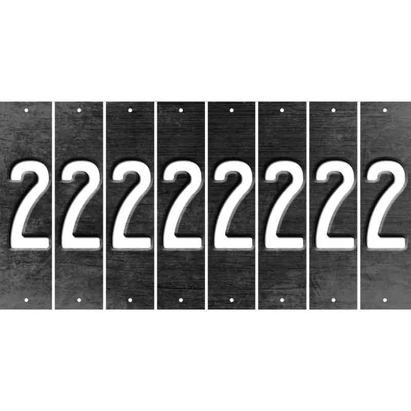 Black Oil Rubbed Cut Fun Strips (Set of 8) 3