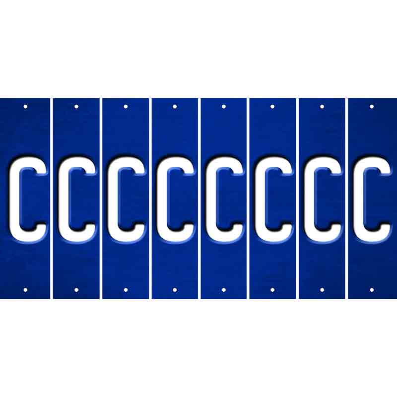 Blue Oil Rubbed Cut Fun Strips (Set of 8) D