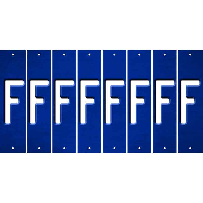 Blue Oil Rubbed Cut Fun Strips (Set of 8) G