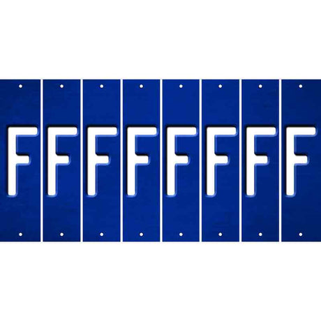 Blue Oil Rubbed Cut Fun Strips (Set of 8) G