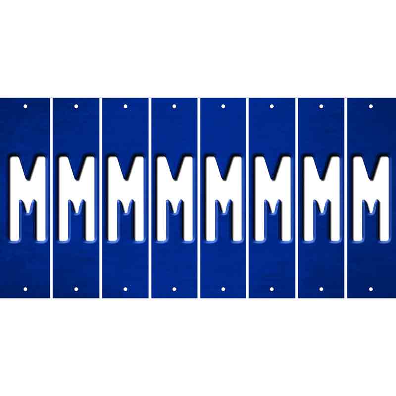 Blue Oil Rubbed Cut Fun Strips (Set of 8) N