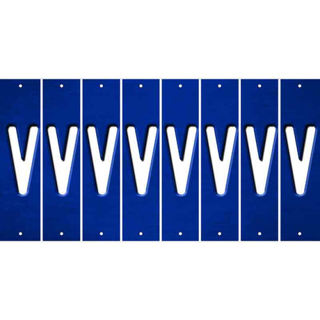 Blue Oil Rubbed Cut Fun Strips (Set of 8) W