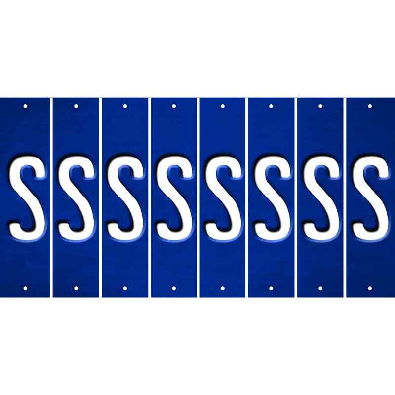 Blue Oil Rubbed Cut Fun Strips (Set of 8) T