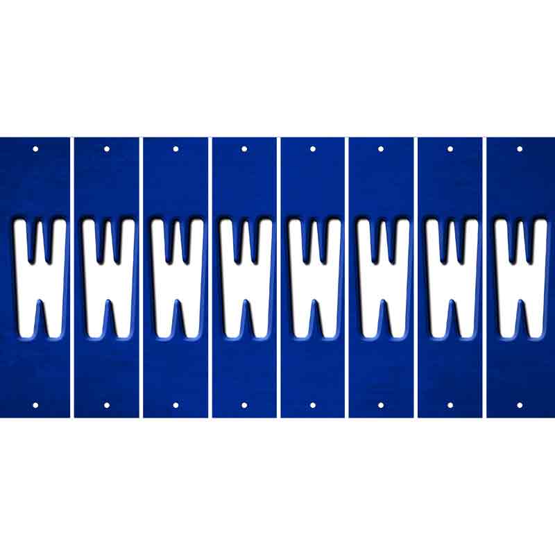 Blue Oil Rubbed Cut Fun Strips (Set of 8) X