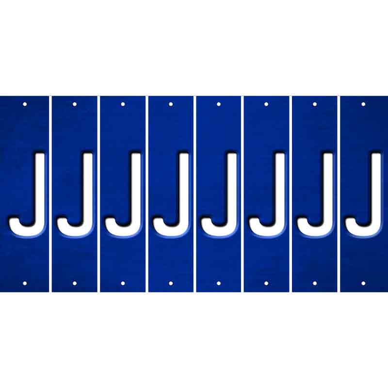 Blue Oil Rubbed Cut Fun Strips (Set of 8) K