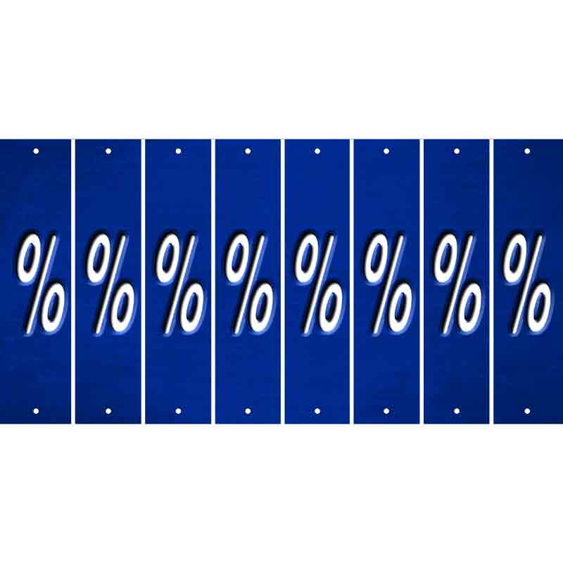 Blue Oil Rubbed Cut Fun Strips (Set of 8) -