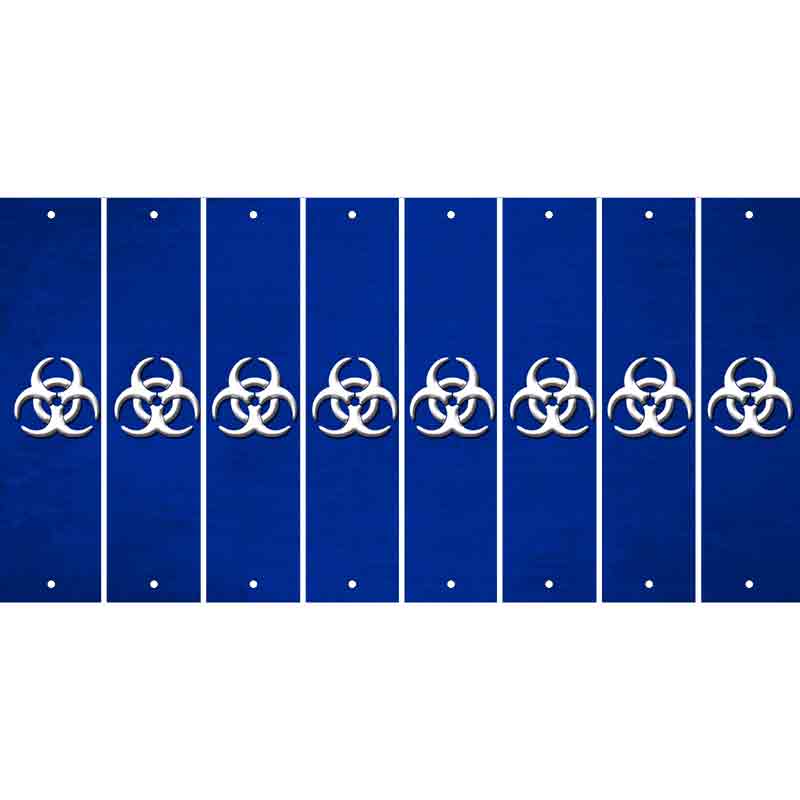 Blue Oil Rubbed Cut Fun Strips (Set of 8) BIO-HAZARD