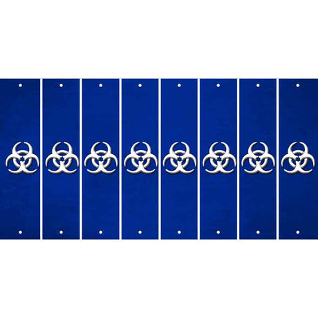 Blue Oil Rubbed Cut Fun Strips (Set of 8) BIO-HAZARD