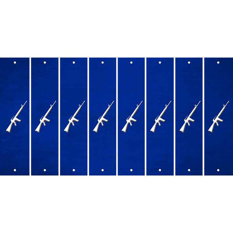 Blue Oil Rubbed Cut Fun Strips (Set of 8) M16 RIFLE