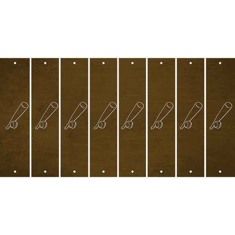 Brown Oil Rubbed Cut Fun Strips (Set of 8) BASKETBALL