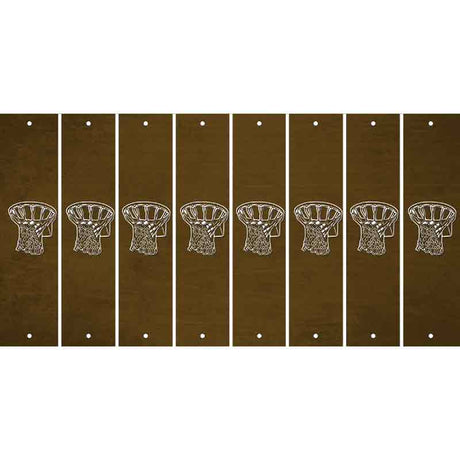 Brown Oil Rubbed Cut Fun Strips (Set of 8) BAT