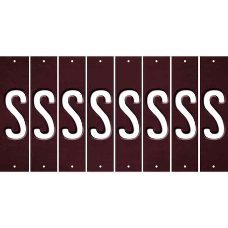 Burgundy Oil Rubbed Cut Fun Strips (Set of 8) T