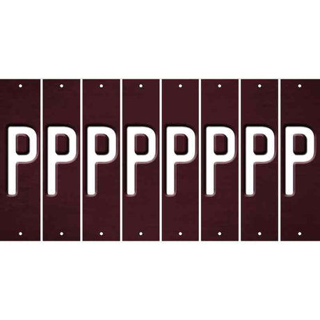Burgundy Oil Rubbed Cut Fun Strips (Set of 8) Q