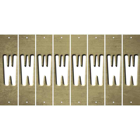 Gold Oil Rubbed Cut Fun Strips (Set of 8) X