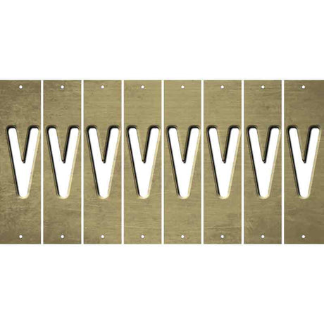 Gold Oil Rubbed Cut Fun Strips (Set of 8) W