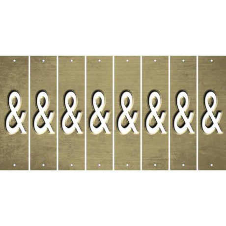 Gold Oil Rubbed Cut Fun Strips (Set of 8) HEART