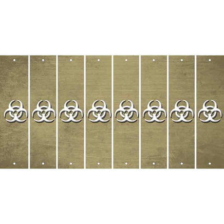 Gold Oil Rubbed Cut Fun Strips (Set of 8) BIO-HAZARD