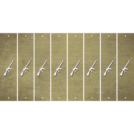 Gold Oil Rubbed Cut Fun Strips (Set of 8) M16 RIFLE