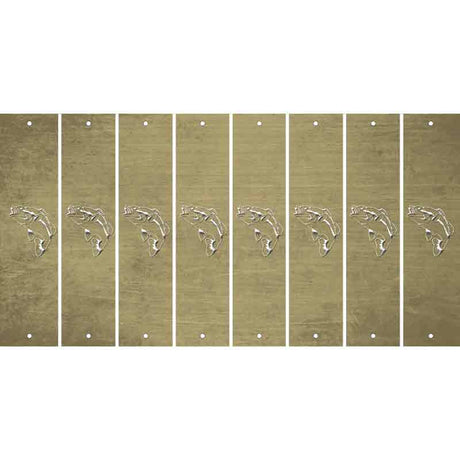 Gold Oil Rubbed Cut Fun Strips (Set of 8) FISH