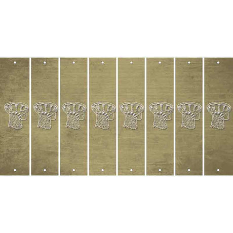 Gold Oil Rubbed Cut Fun Strips (Set of 8) BAT