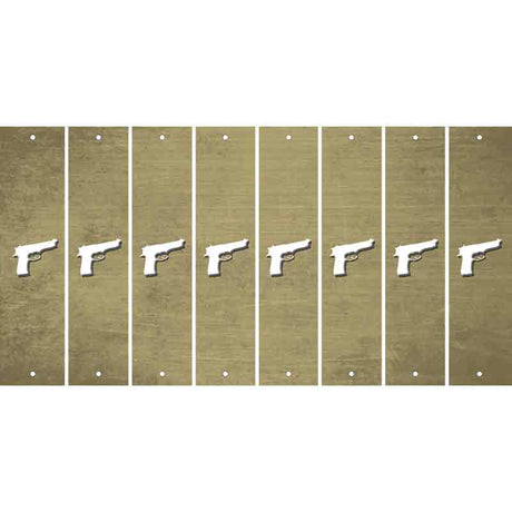 Gold Oil Rubbed Cut Fun Strips (Set of 8) HANDGUN