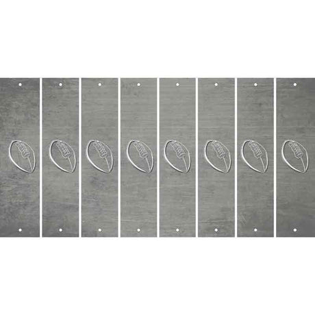 Gray Oil Rubbed Cut Fun Strips (Set of 8) FOOTBALL