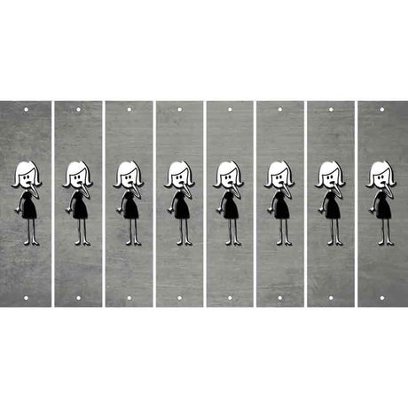 Gray Oil Rubbed Cut Fun Strips (Set of 8) MOM