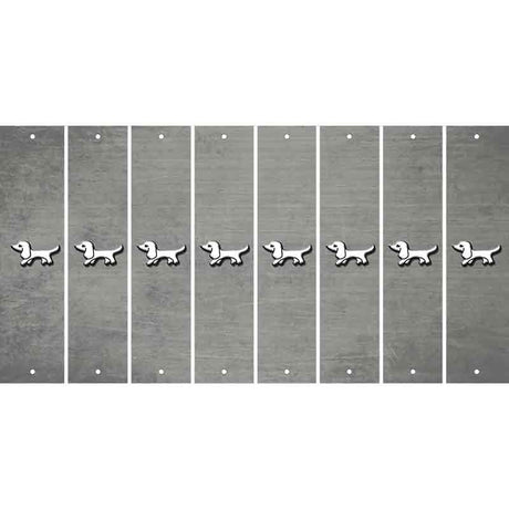 Gray Oil Rubbed Cut Fun Strips (Set of 8) DOG