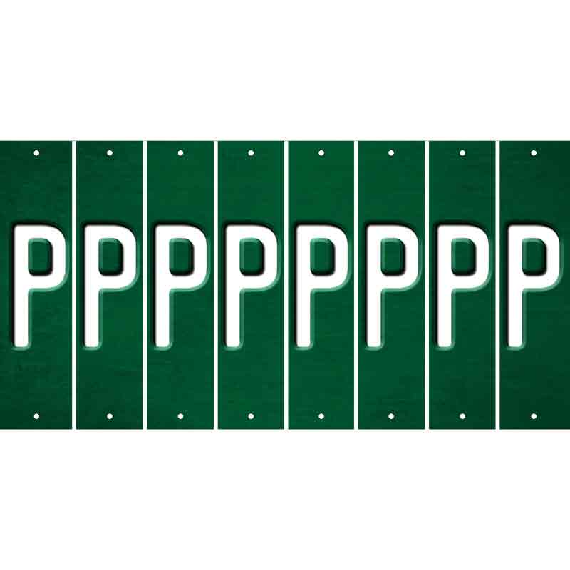 Green Oil Rubbed Cut Fun Strips (Set of 8) Q