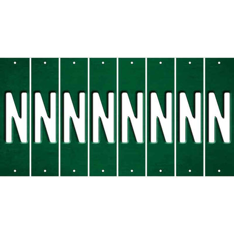 Green Oil Rubbed Cut Fun Strips (Set of 8) O