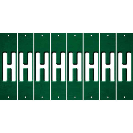 Green Oil Rubbed Cut Fun Strips (Set of 8) I