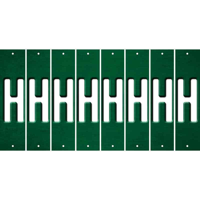 Green Oil Rubbed Cut Fun Strips (Set of 8) I