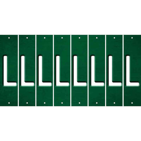 Green Oil Rubbed Cut Fun Strips (Set of 8) M