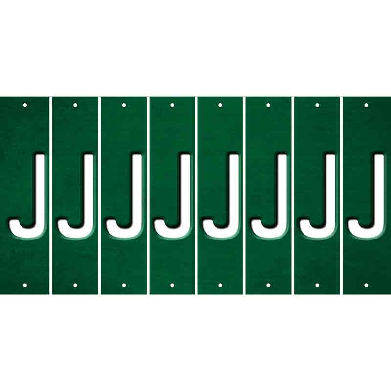 Green Oil Rubbed Cut Fun Strips (Set of 8) K