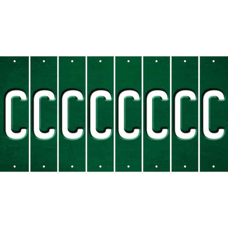 Green Oil Rubbed Cut Fun Strips (Set of 8) D