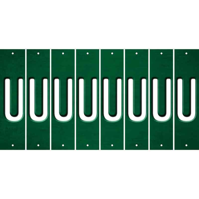 Green Oil Rubbed Cut Fun Strips (Set of 8) V