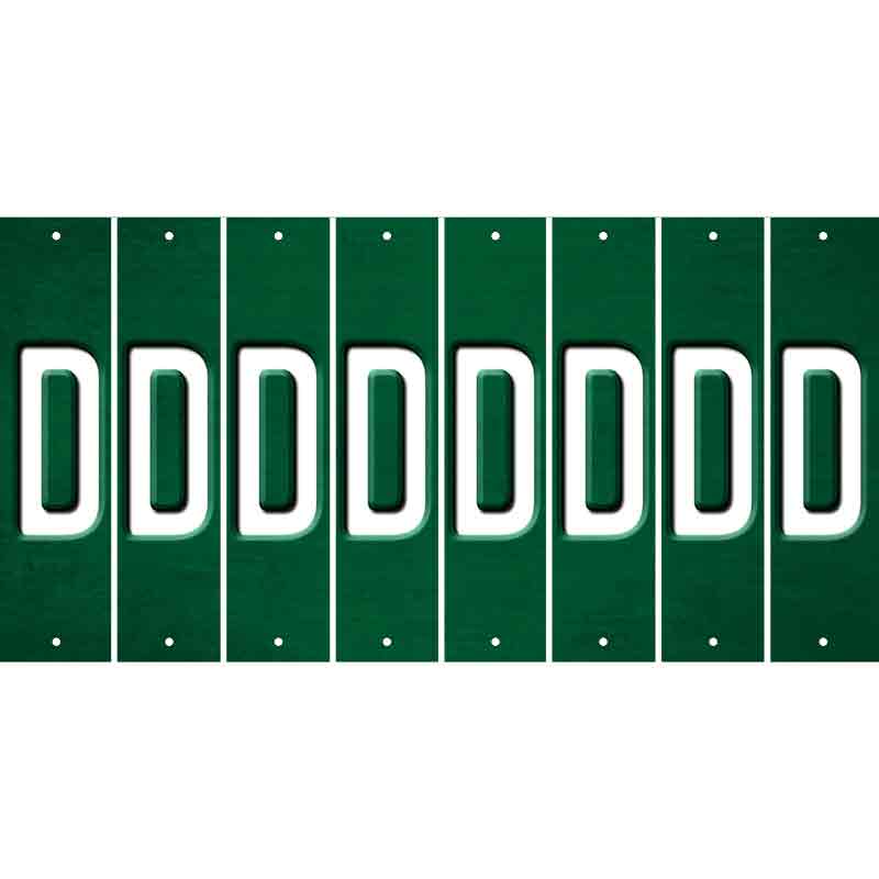 Green Oil Rubbed Cut Fun Strips (Set of 8) E