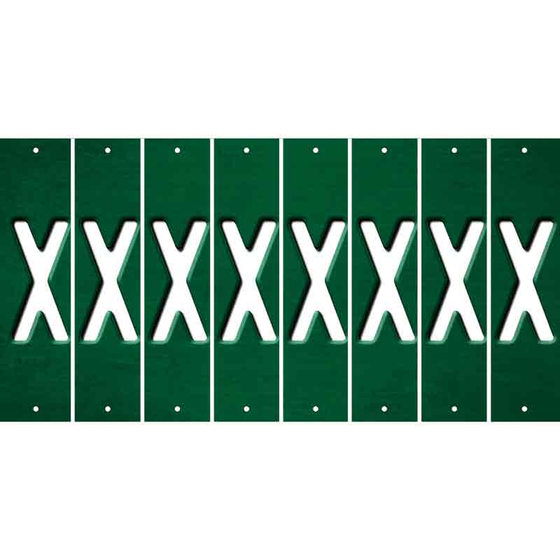 Green Oil Rubbed Cut Fun Strips (Set of 8) Y