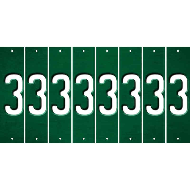 Green Oil Rubbed Cut Fun Strips (Set of 8) 4