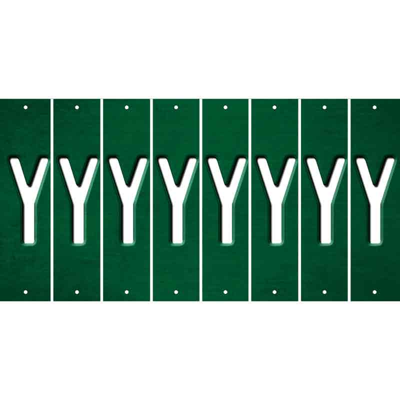 Green Oil Rubbed Cut Fun Strips (Set of 8) Z