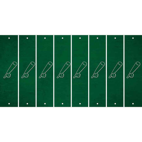 Green Oil Rubbed Cut Fun Strips (Set of 8) BASKETBALL
