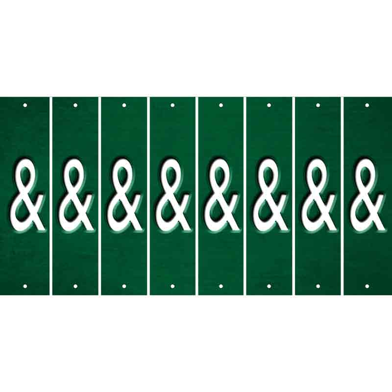 Green Oil Rubbed Cut Fun Strips (Set of 8) HEART