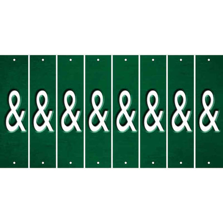 Green Oil Rubbed Cut Fun Strips (Set of 8) HEART