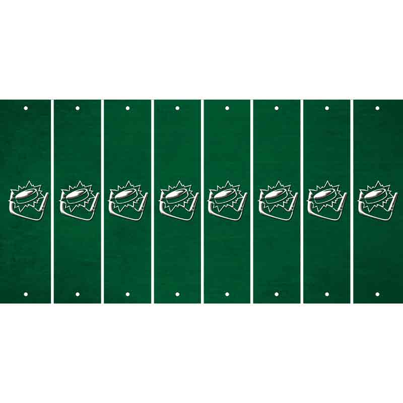 Green Oil Rubbed Cut Fun Strips (Set of 8) HOCKEY PUCK